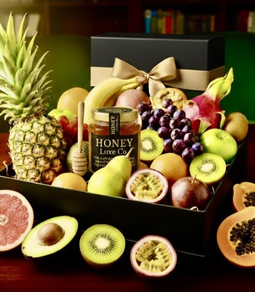Orchard Luxe Grandeur Hamper | Luxury Fruit & Honey Gift | Honey Luxe Co.