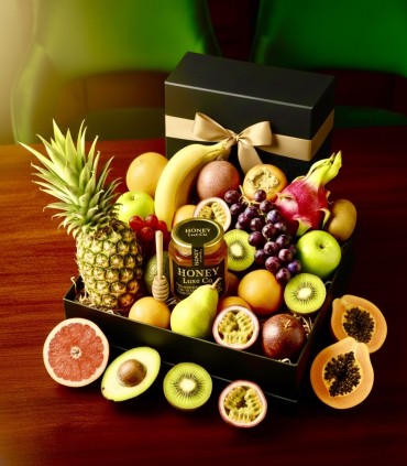 Orchard Luxe Grandeur Hamper | Luxury Fruit & Honey Gift | Honey Luxe Co.