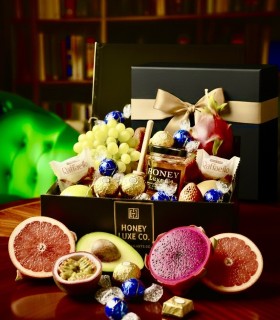 Golden Orchard Indulgence Hamper | Fruit, Honey & Chocolate Gift | Honey Luxe Co.